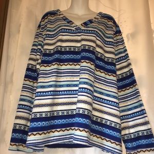 Women’s blouse plus size 3X sleepwear long sleeves